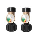 2pices indicateur de niveau de jauge de rservoir de propane rv compteur de pression de gaz avec connexion ...
