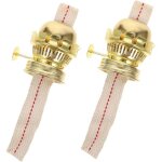 2pi�ces lampe � p�trole avec br�leur et m�ches de remplacement style r�tro pour lampes � huile p�trole ...