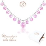 2splendid� collier femme cristal autrichien baign� dans lor blanc avec belle boite cadeau - cadeau pour ...