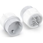 2x adaptateur prise usa americaine canadaadaptateur de voyage europe francaise fr 2 broches vers us 3 ...