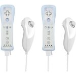2x blanc manette telecommande avec motion plus nunchuck nintendo wii horloge