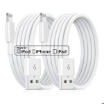 2x c�bles lightning usb 1m - charge rapide et synchronisation pour iphone (2a) kingproshop
