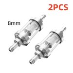 2x filtre � essence universel moto 8mm filtre m�tal verre filtre � carburant de