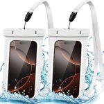 2x housse �tanche pour iphone 16 pro 16e 16 plus 15 pro 14 plus 14 pro 13 12 11 xr xs 8 7 6 - protection ...