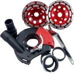 2x meules diamantes 125 premium chape bton + hotte daspiration pour meuleuse dangle 2x meules diamantes ...
