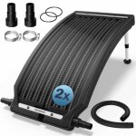 2x panneau de chauffage solaire 112x55x14cm 10. 000l / h r�glable 32 / 38mm raccord pehd r�sistant uv ...