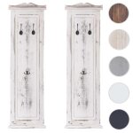 2x pat�re portemanteau vestiaire ouvert 28x35x109cm ~ shabby vintage blanc