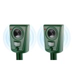 2x r�pulsif chat ultrasoneffaroucheur oiseaux exterieur d�tecteur de mouvement r�glable repulsif pour ...