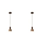 2x suspension led en travertin jaune intensit� variable 3 couleurs 110 - 240 v style japonais wabi sabi ...