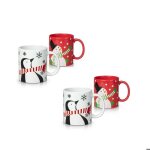 2x2pcs - tasses  caf de nol - tasse nol mug prnom ide cadeau secret santa