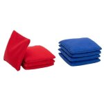 2x4 sacs de cornhole ? rouge / bleu ? jeu d?adresse extrieur ? remplissage granul ? wicked wood