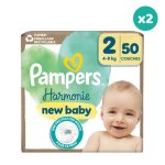 2x50 couches harmonie - taille 2 - pampers 2x50 couches harmonie - taille 2 - pampers