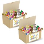 2x750g de petits chocolats de p�ques assortis kinder schokobons papillotes revillon petits moulages et ...