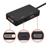 3 en 1 adaptateur mini dp vers hdmi / dvi / vga pour macbook / macbook pro / macbook air blanc