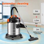3 en 1 aspirateur sans sac utilisation � sec et humide 1200w / 20l 6m filtration haute performance 3 ...