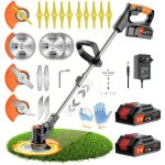 3 en 1 coupe bordure sans fil avec batterie21v debroussailleuse electrique sans fil avec 2 pcs 2 mah ...