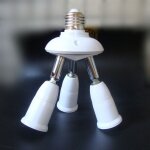 3 en 1 e27 socket adaptateur r�partiteur e27 ampoules led standard lustre douille avec 360 degr�s r�glable ...