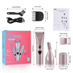 3 en 1 epilateur electrique femme �tancherechargeable tondeuse maillot femmes pour les sourcils le visage ...