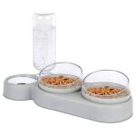 3 en 1 gamelle chat surleve set double gamelle chat anti vomissement gamelle chaton incline nourriture ...