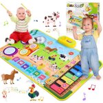 3 en 1 musique mat - jouets denfants 1 2 3 annes - dance des tapis piano mat - des animaux de ferme ...