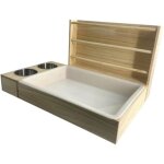3 en 1 r�telier � foin en bois mangeoire � foin en bois pour cochon dinde ratelier lapin avec bac � liti�re ...