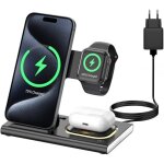 3 en 1 station de recharge sans fil par induction pliable pour iphone avec veilleuse compatible avec ... 3 en 1 station de recharge sans fil par induction pliable pour iphone avec veilleuse compatible avec ...