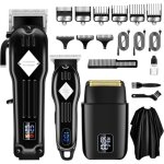 3 en 1 tondeuses à cheveux professionnelles sans fil pour hommes rasoirs électriques à grille noir 3 en 1 tondeuses à cheveux professionnelles sans fil pour hommes rasoirs électriques à grille noir