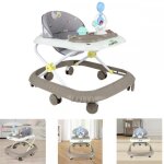 3 en 1 trotteur bebe evolutif filles garons marron - mipan - avec musique + roue silencieuse - rglable ...