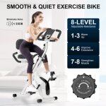 3 en 1 vlo dappartement pliable - 8 niveaux de rsistance rglables - volant dinertie 25kg - cran lcd ...