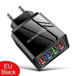 3. 1a 4 ports prise ue / us chargeur usb charge rapide qc 3. 0 chargeur de tlphone pour iphone samsung ...