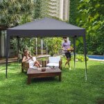 3 * 3m tente de camping tonnelle pour jardin extrieur rception fte gris