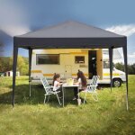 3 * 3m tonnelle pliant tissu oxford impermable gris tente de camping