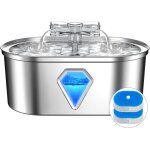 3. 5l fontaine  eau pour chat en acier inoxydable en forme de robinet distributeur deau automatique ...