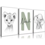 3 affiche prenom bebe tableau personnalisé poster animaux jungle chambre enfant decoration murale cadeau ... 3 affiche prenom bebe tableau personnalisé poster animaux jungle chambre enfant decoration murale cadeau ...
