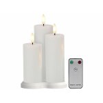 3�bougies led effet flamme rechargeables t�l�command�es
