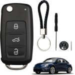 3 boutons tlcommande botier clefcoque de cl de voiture pliante de remplacement pour vw golf mk6 t1guan ...