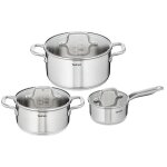 3 casseroles 3 couvercles h816s6 infinite � 16 18 et 24 cm tefal