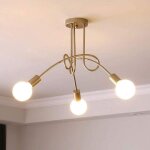 3 douilles plafonnier lustre vintage led lampe de plafond e27 luminaire pour salon chambre salle  manger ...