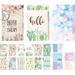 3 jeux de classeurs a5intercalaires 6 trous - �tiquettes color�es pour le classement(back in time green ...