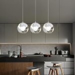 3 lampes suspension luminaire industrielle en barre cuisine lustre cage rond blanc rtro lampe de plafond ...