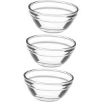 3 mini bols ronds en verre transparent bols  dessert allant au micro - ondes et au lave - vaisselle