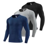 3 pack t - shirt de compression homme manches longues séchage rapide maillot tee shirt stretch pour jogging ... 3 pack t - shirt de compression homme manches longues séchage rapide maillot tee shirt stretch pour jogging ...
