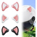 3 paires d�coration de casque moto accessoires de casque doreilles de chat moto autocollants