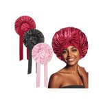 3 pcs bonnet cheveux de nuit bonnet de nuit pour femme bonnet en soie pour cheveux boucls bonnet en ...