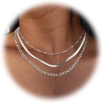3 pcs collier femme collier acier inoxydable femme doré collier ras du cou empilable chaine or argent ... 3 pcs collier femme collier acier inoxydable femme doré collier ras du cou empilable chaine or argent ...