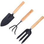 Kit de jardinage 3 pi�ces - aimoonsa - mini - poign�e ergonomique antid�rapante - acier carbone - manche ...
