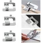3 pcs pied de biche � ourlet roulott� couture ourlet roul� pied presseur ourlet roul� pied de biche machine ...
