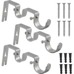 3 pcs support de tringle à rideau double tringle à rideau pole holder rideau drapery rod supports pour ... 3 pcs support de tringle à rideau double tringle à rideau pole holder rideau drapery rod supports pour ...
