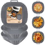3 pices accessoire air fryermoule silicone air fryer potairfryer pot plat carr pliable doublure linerpanier ...