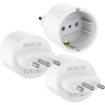 3 pi�ces adaptateur prise italienne adaptateur de voyage italie adaptateur europe france vers itlay pour ...